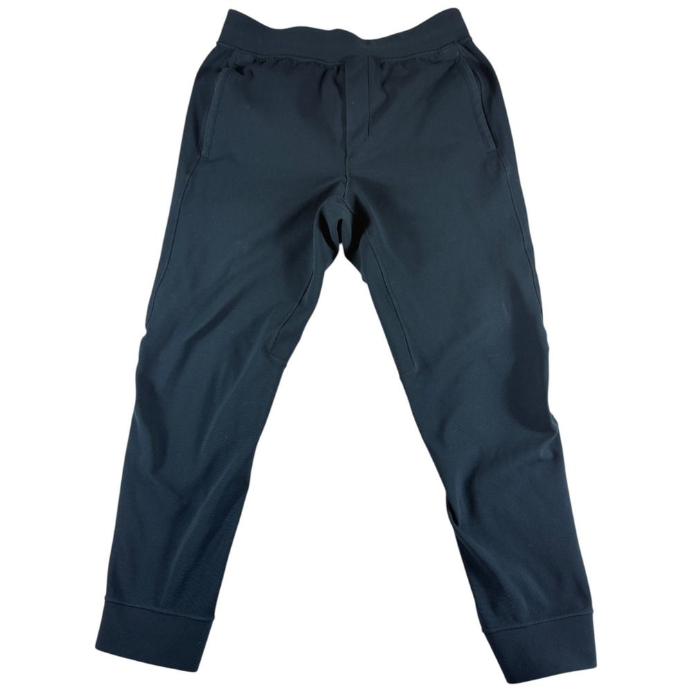Mens Jogger Pants 32x28.5 Blue Stretch Tapered Leg Athleisure Jogging Running
